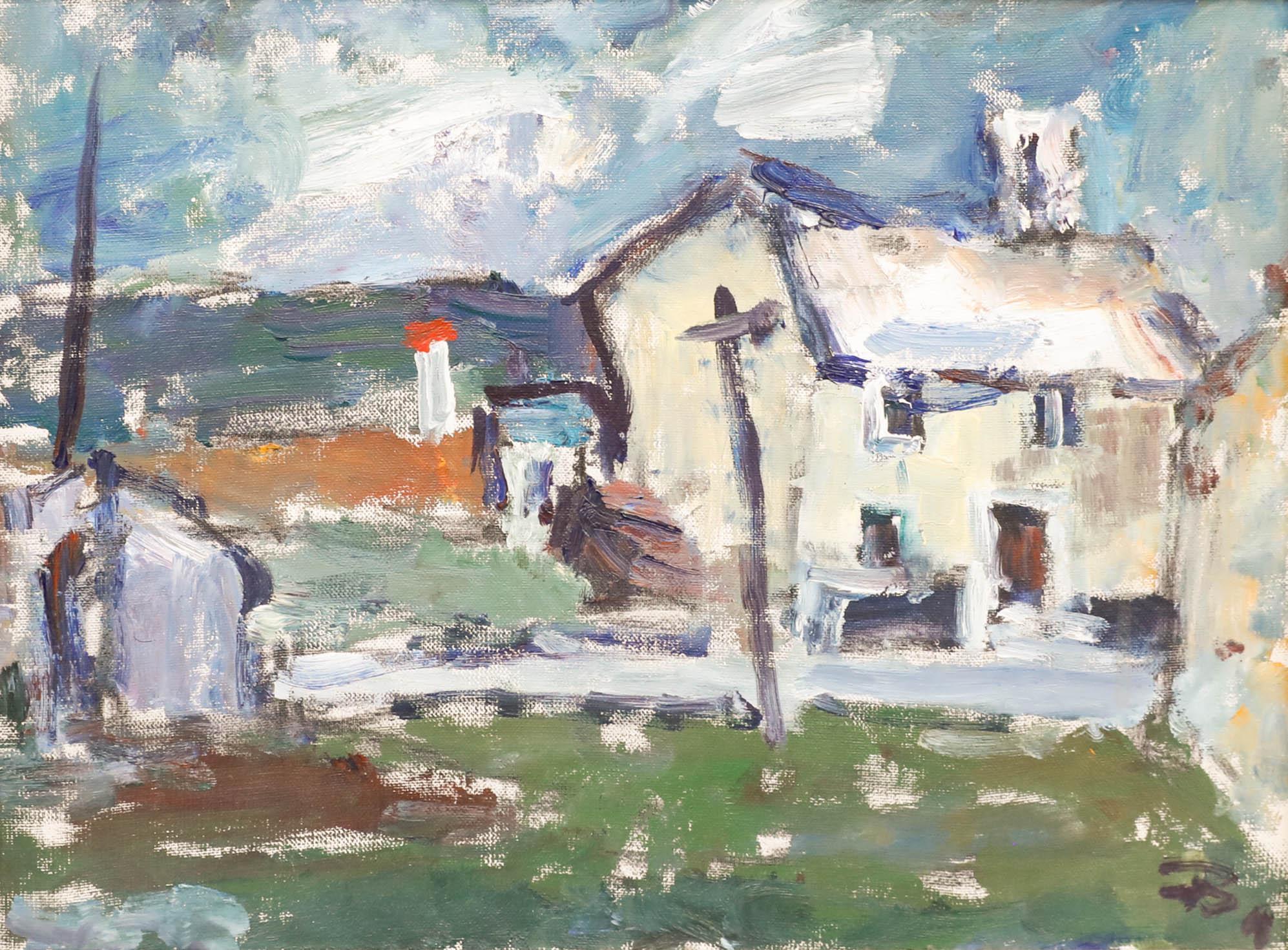 Friedrich August Bierschneider (1941-2012)  - 20. Jahrhundert Öl, Ein launischer Abend – Painting von Unknown