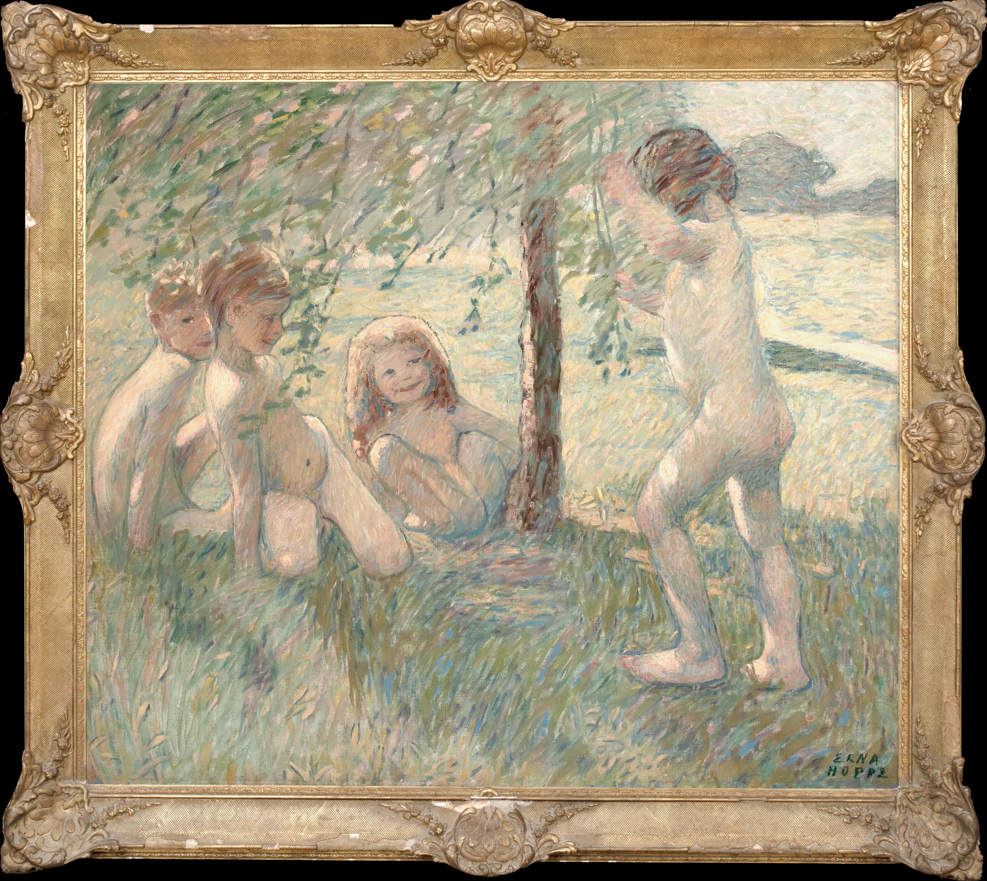 Portrait Painting di Unknown - Folletto, 19° secolo  di Erna Hoppe Kinross 1875-1964