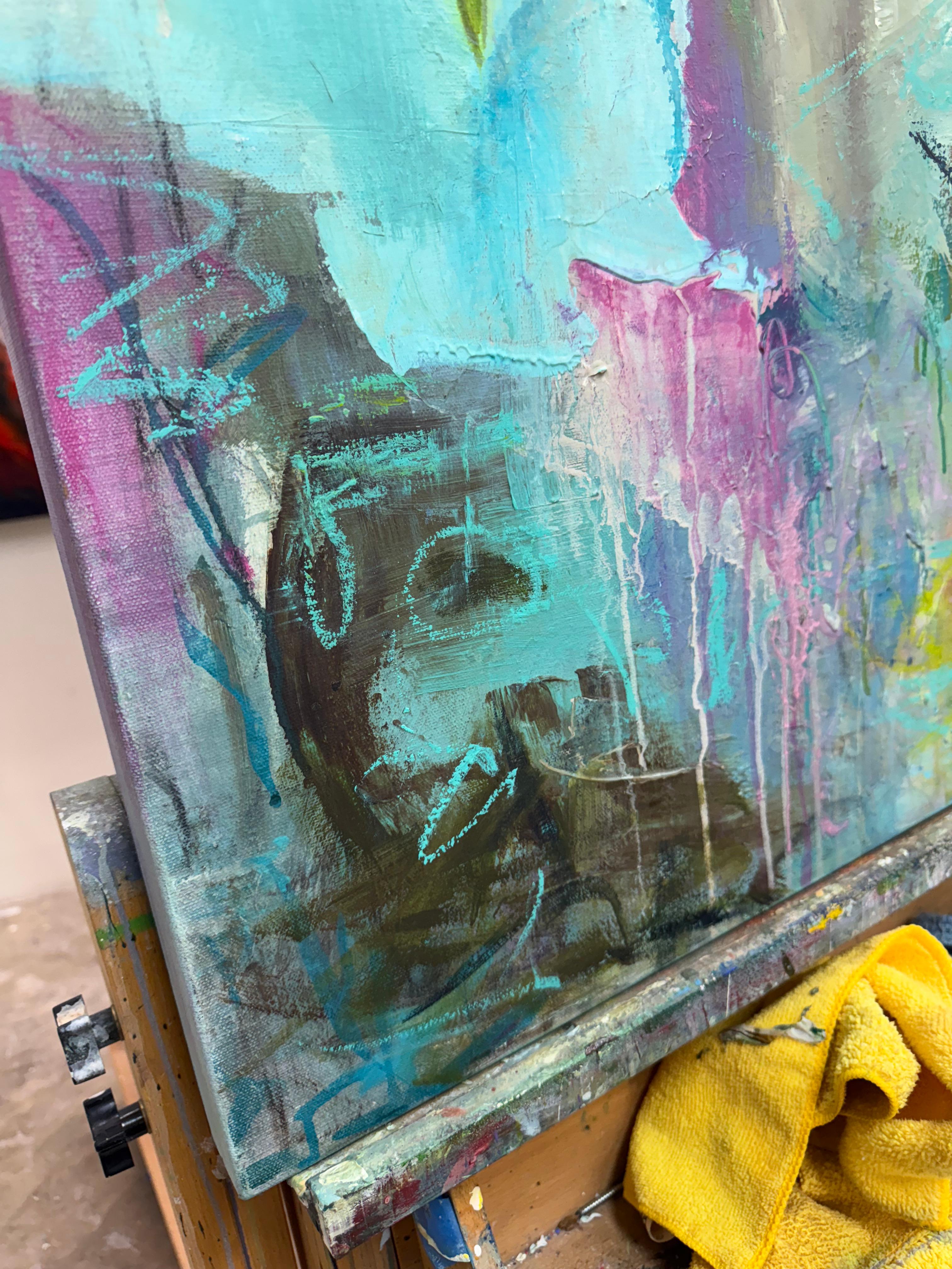 Spaß mit Farbe (Grau), Abstract Painting, von Unknown
