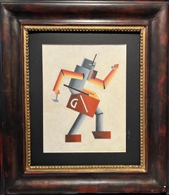 "Futuristic robot" Oil cm. 29 x 39 1930 ca