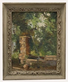 G. Hylton - Framed Mid 20th Century Oil, The Fountain, Rome