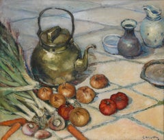 G. Missotten - Framed Early 20th Century Oil, Still Life with Brass Kettle