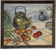 G. Missotten - Framed Early 20th Century Oil, Still Life with Brass Kettle