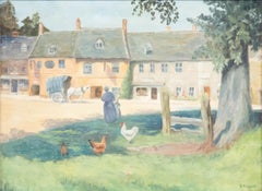 G. Piggott  - 20th Century Oil, Morning in the Village