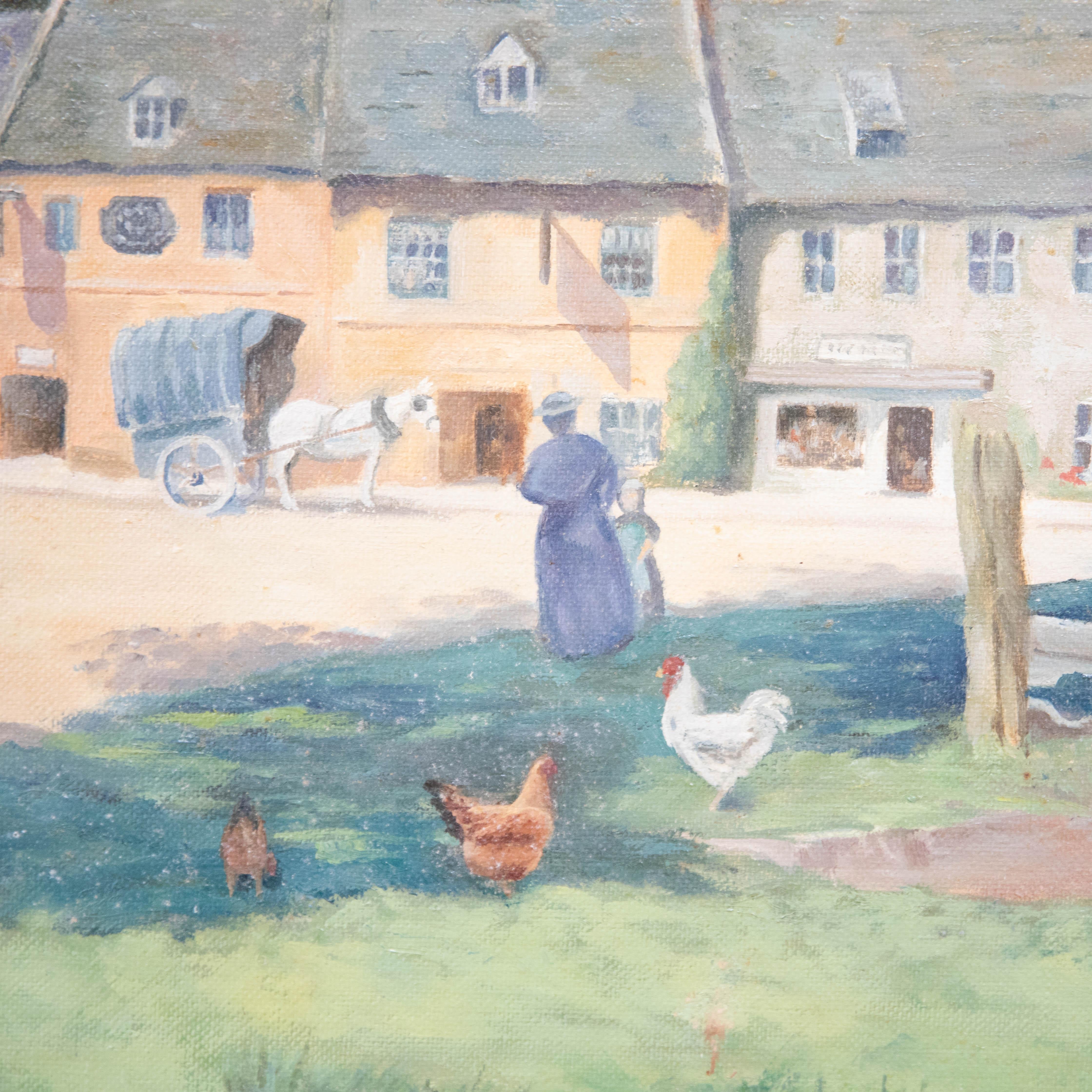 Signiert unten rechts. Präsentiert in einem teilvergoldeten Rahmen. An Bord.
