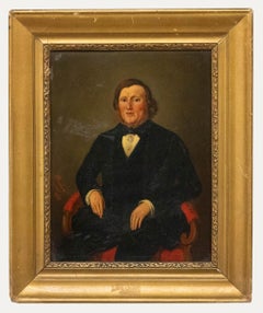 Antique G. R. Healey - c.1855 Oil, Portrait of William King