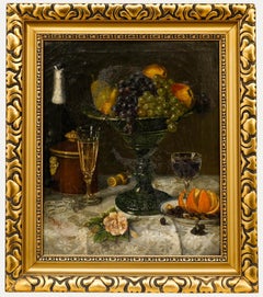 G. Schweneck - 1899 Oil, Still Life with Grapes