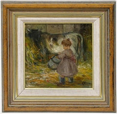 G. Tinnard - Framed Early 20th Century Oil, The Farmer's Little Helper