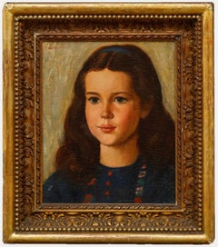 G. Watson  - English School Early 20th Century Oil, Portrait of a Young Girl