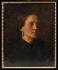 Gabriel von Hackl (1843-1926) - Framed 1918 Oil, Portrait of a Lady