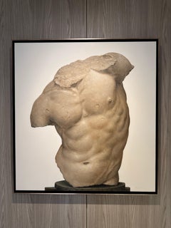 Gaddi Torso Oil on Canvas Painting, Framed, Large Scale by Phil Courtney