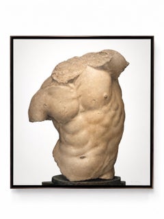 Gaddi Torso Oil on Canvas Painting, Framed, Large Scale by Phil Courtney