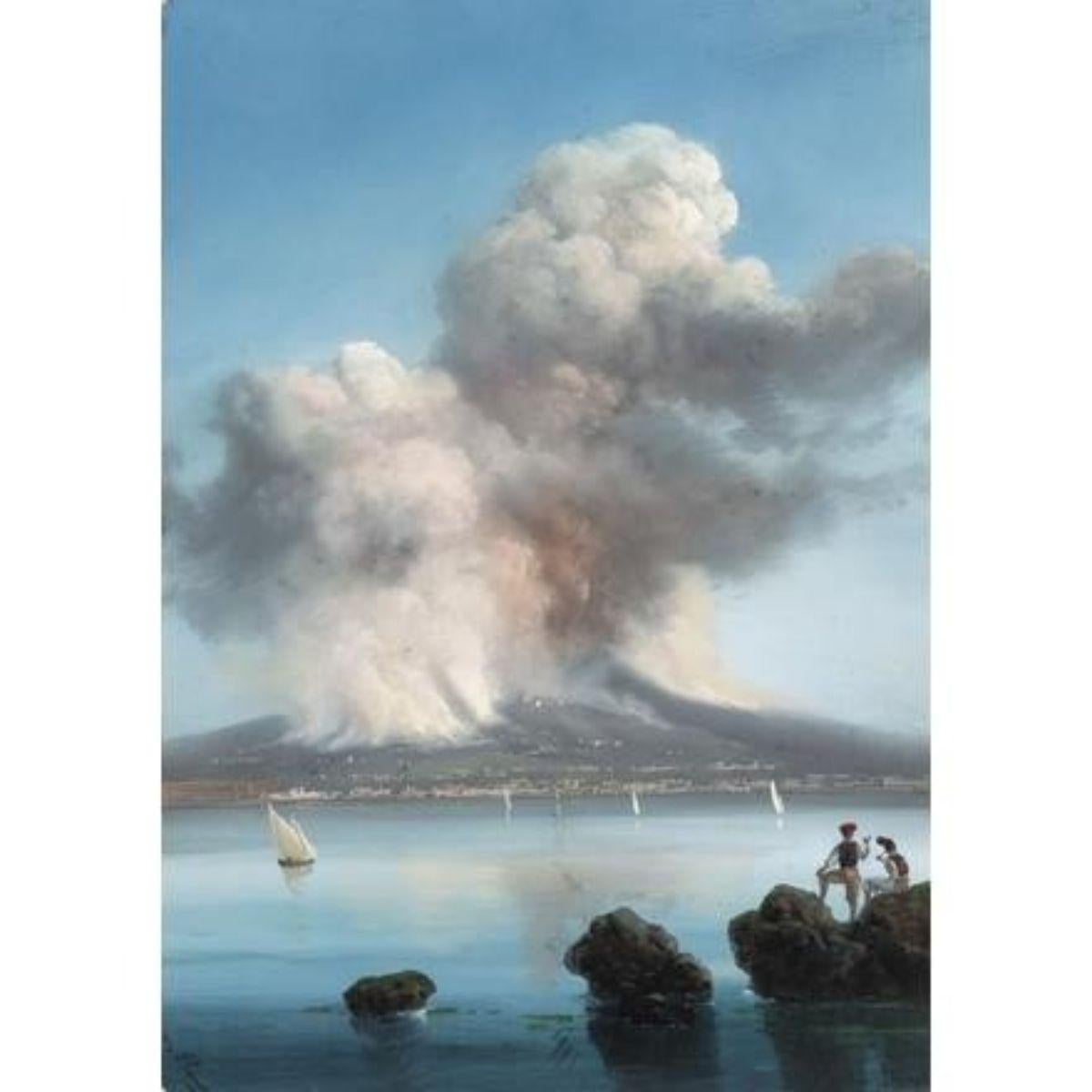 Unknown Portrait Painting - Gaetano Dura (1805-1878), Etna Eruption, 1852