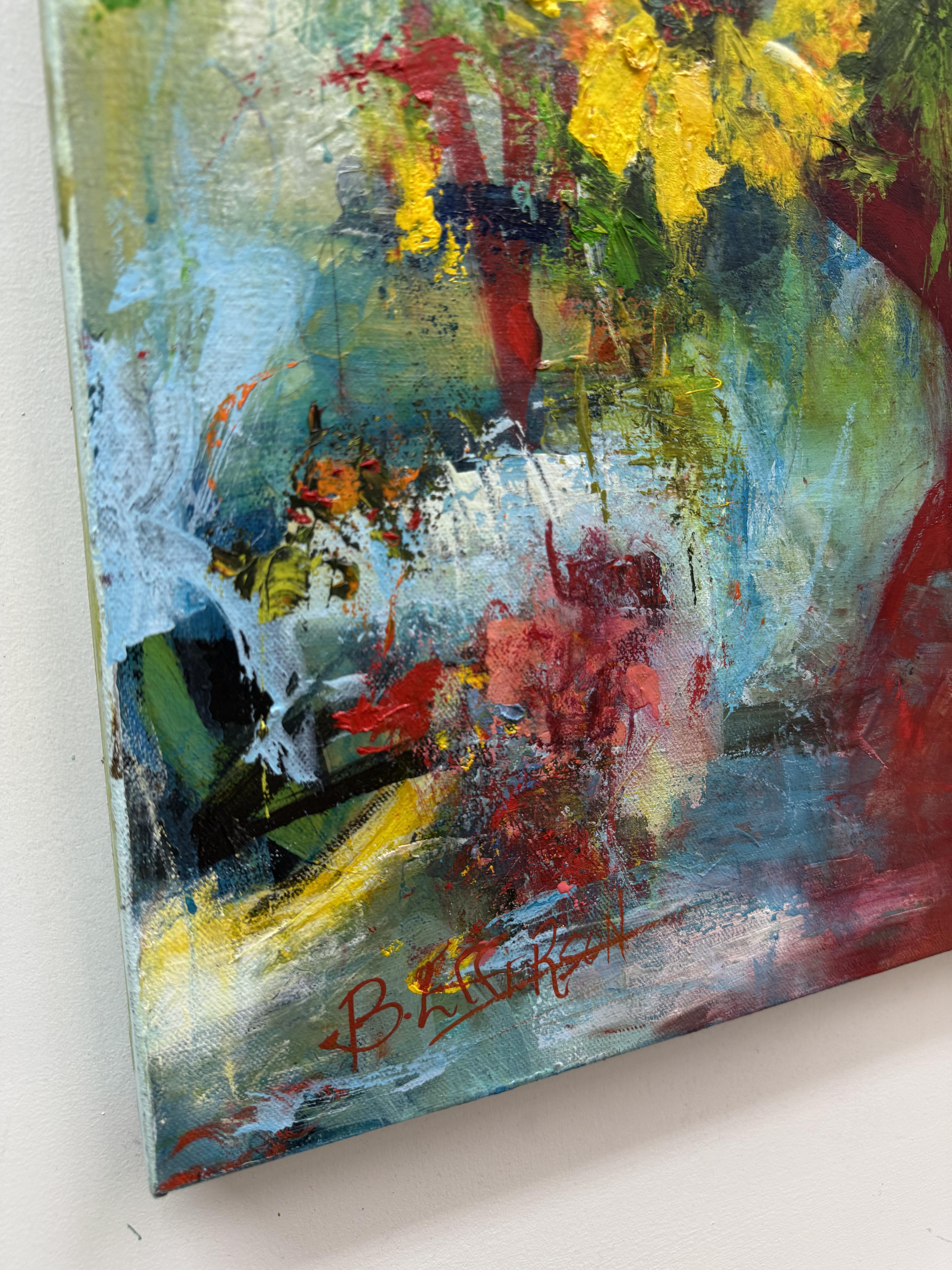 Brocca rossa di Gagee - Painting Impressionismo astratto di Unknown