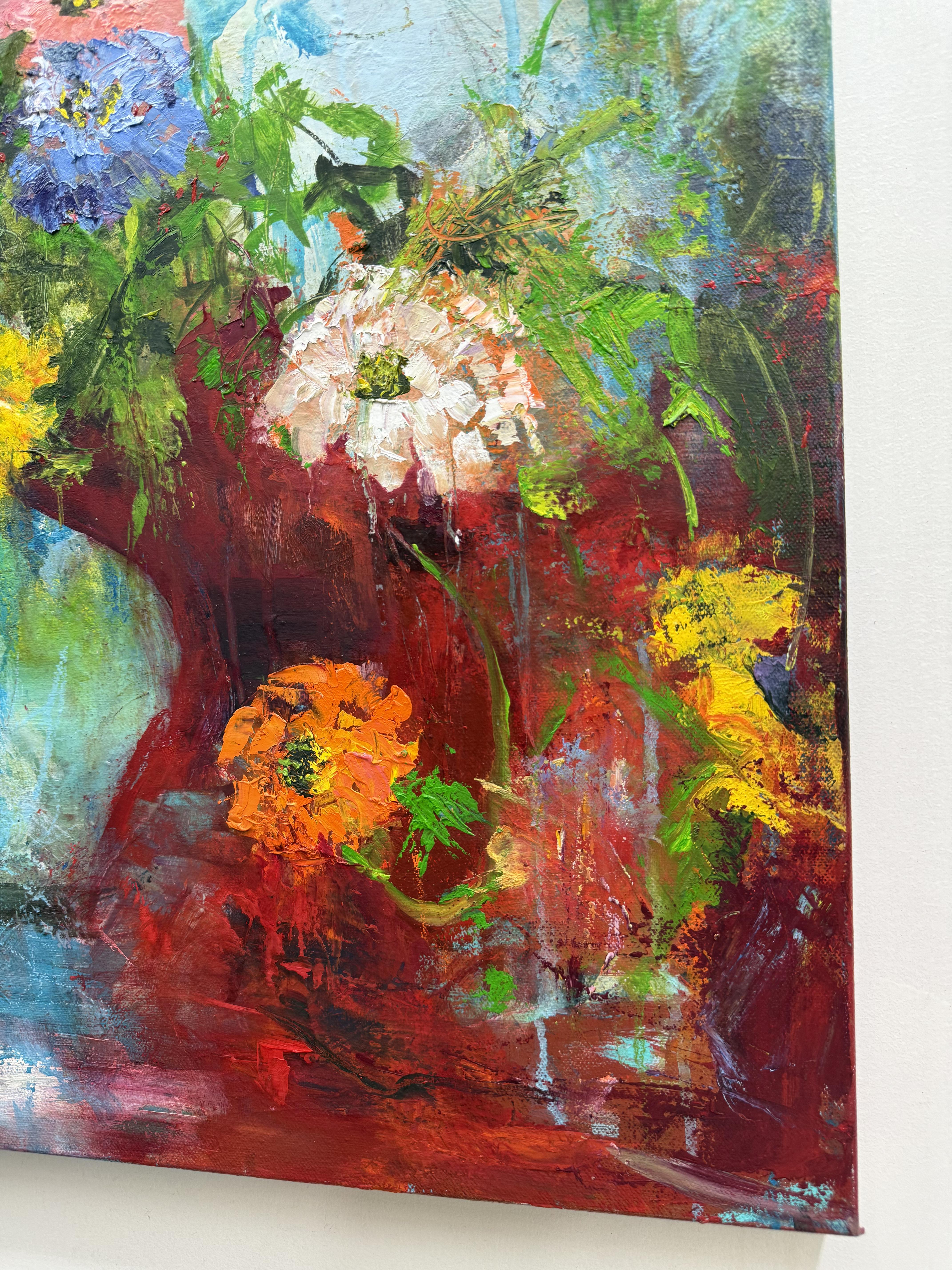 Brocca rossa di Gagee - Still-Life Painting Grigio di Unknown