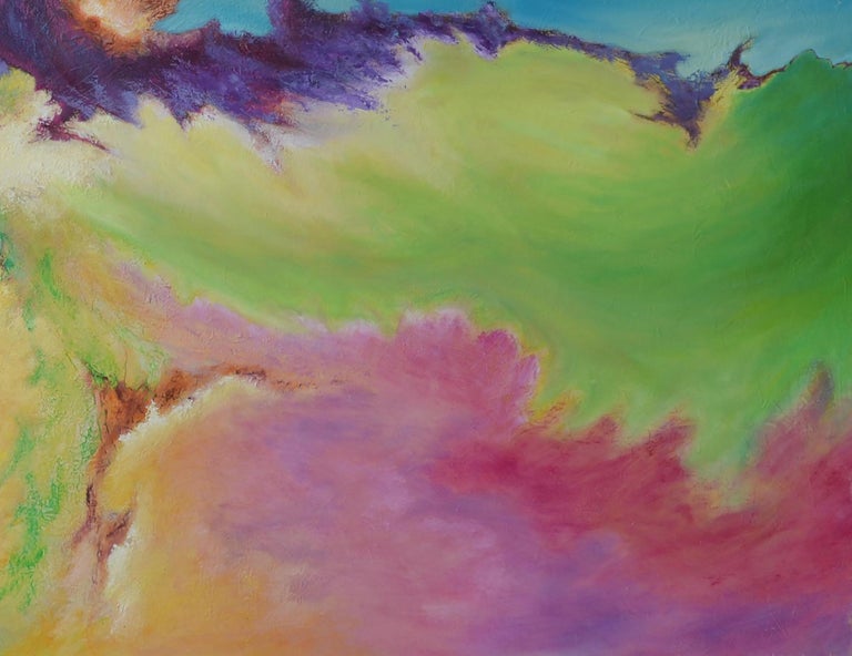 Gaia's Creativity, Contemporary Large-Scale Rainbow Abstract

Gorgeous and compelling large-scale colorful rainbow abstract by an unknown San Francisco bay area artist (American, 20th Century), c. 2000. Brilliant and bright colors in the spectrum of