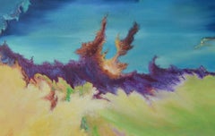 Gaia's Creativity: Large Rainbow Abstract Painting, 48x36