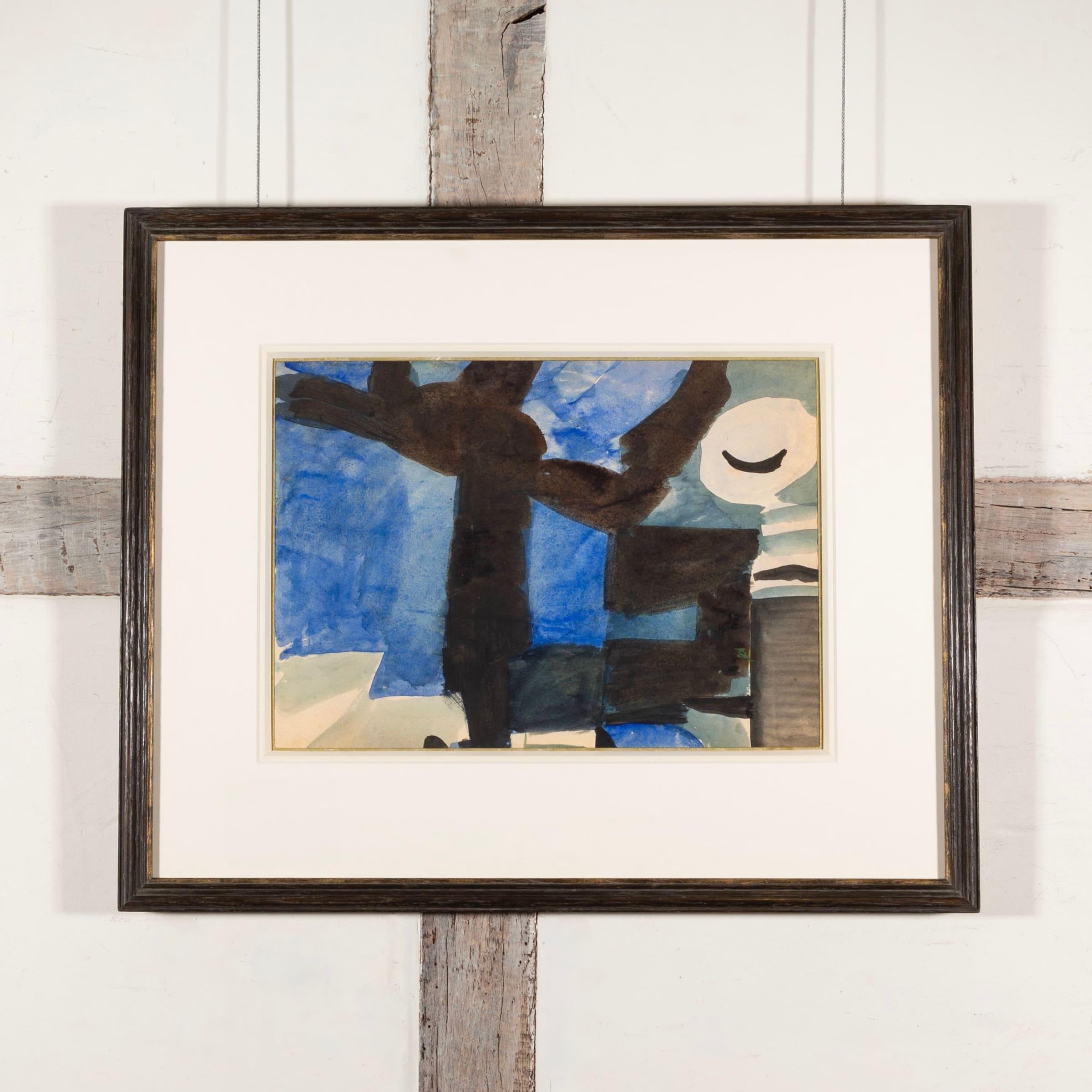 Gate Gate, Corsham Court (Blauer Himmel), Gouache-Gemälde von Peter Potworowski, 1953/55

Zusätzliche Informationen:
Medium: Gouache
23.5 x 33 cm
9 1/4 x 13 in

Tadeusz Piotr (Peter) Potworowski war ein polnischer abstrakter und figurativer Maler,