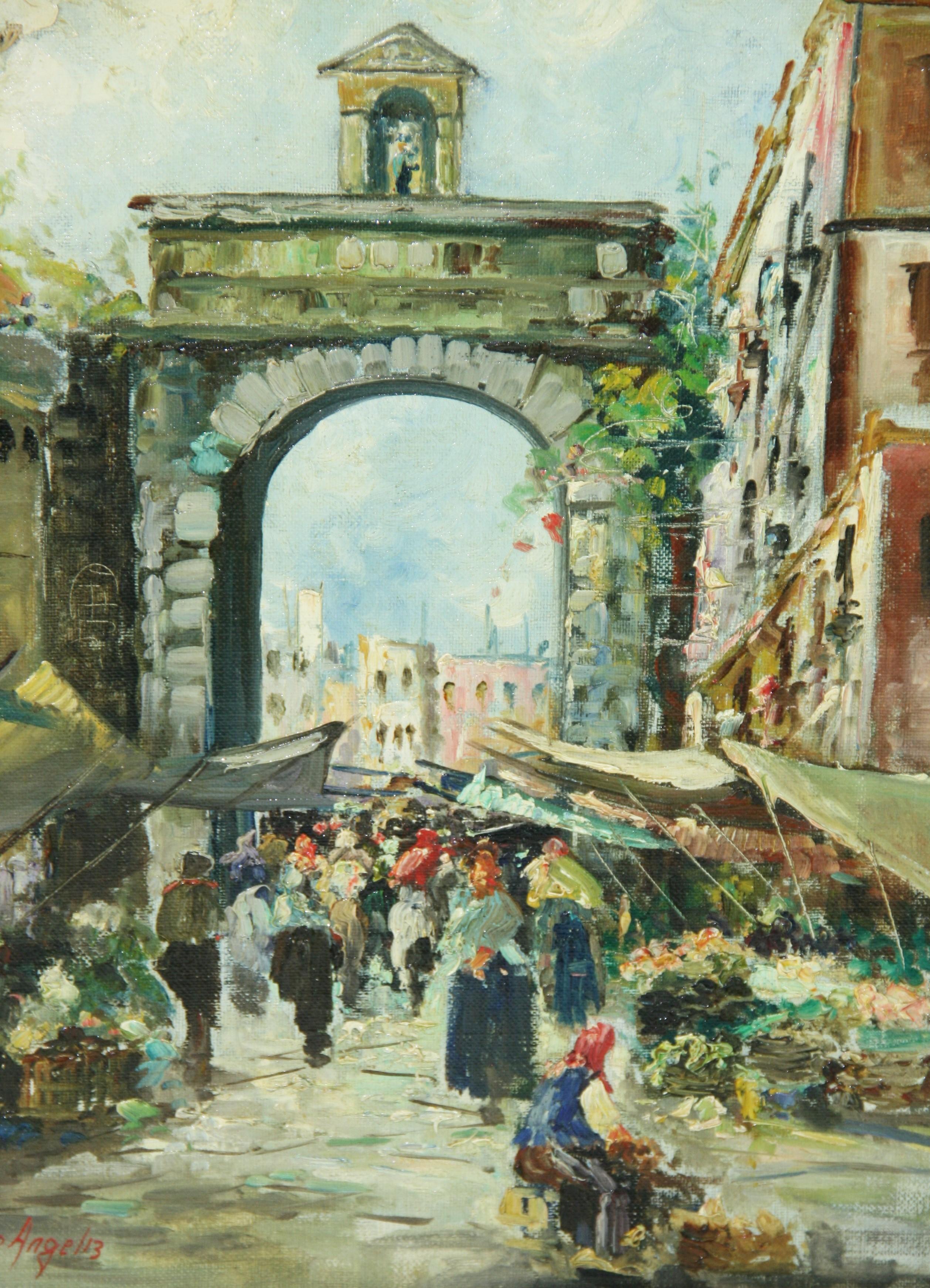 Porte d'entrée de Rome - Marron Landscape Painting par Unknown
