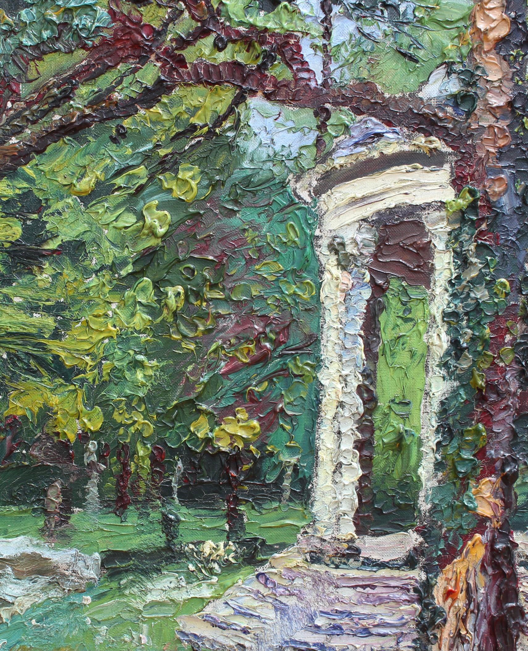 „Gazebo unter den Bäumen in Versailles“ von M. Phidias  im Angebot 5