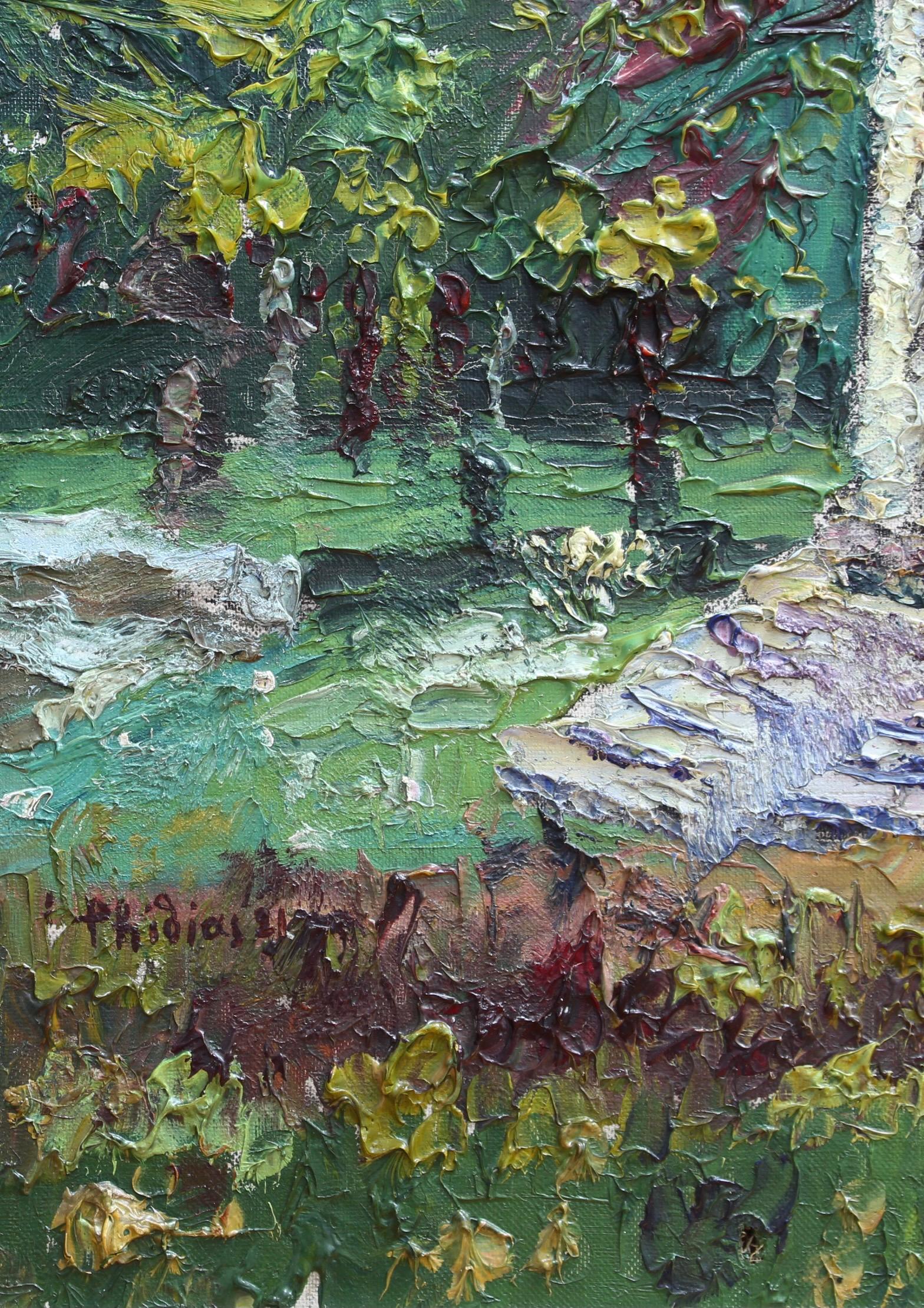 'Gazebo Under the Trees in Versailles' by M. Phidias  For Sale 8