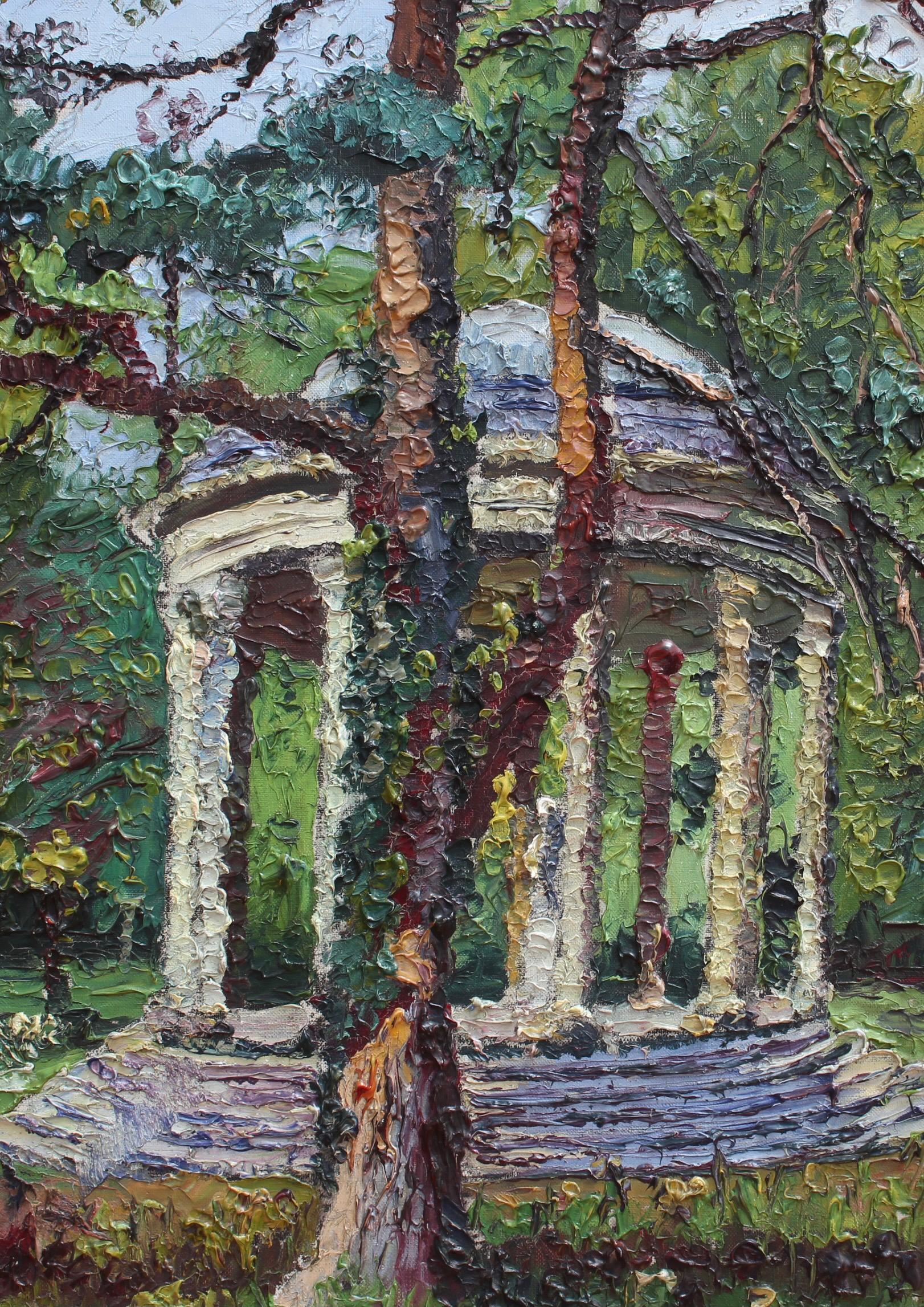 'Gazebo Under the Trees in Versailles' by M. Phidias  For Sale 10