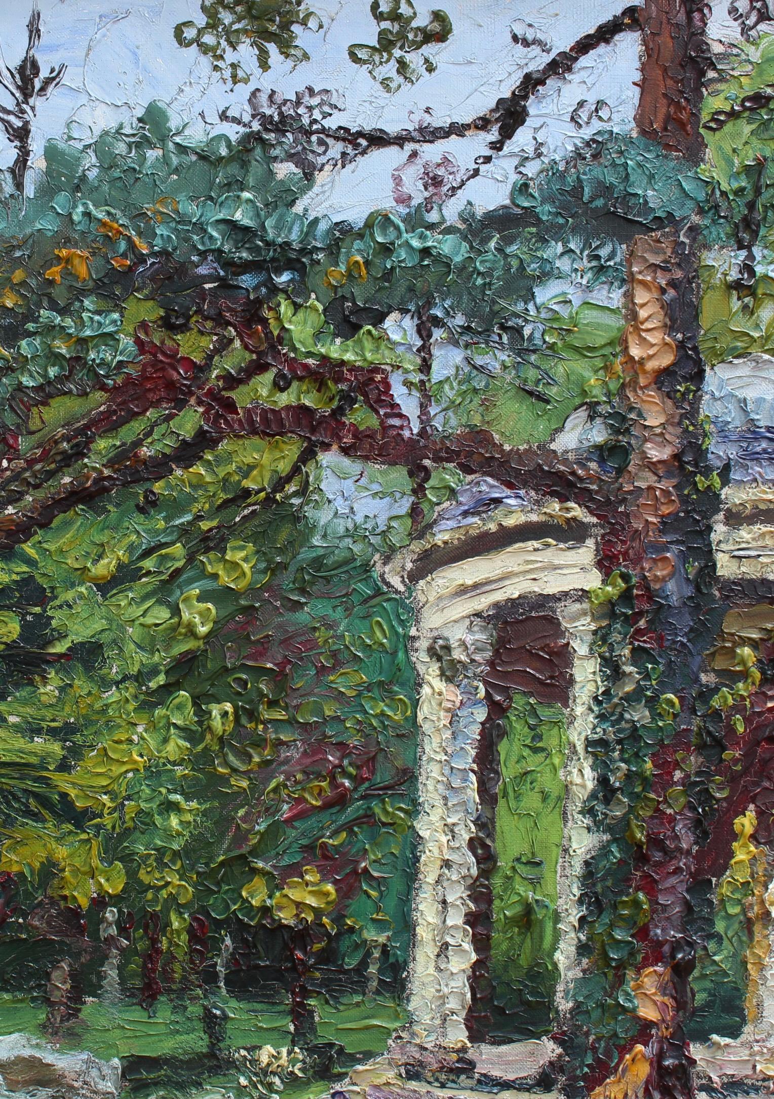 'Gazebo Under the Trees in Versailles' by M. Phidias  For Sale 13