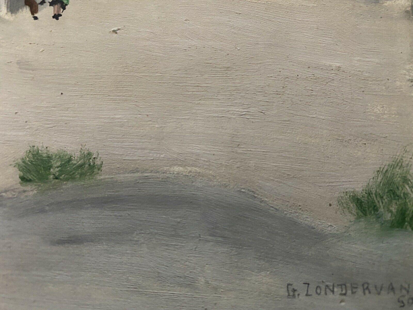 Genevieve Zondervan '1922-2013' Peinture à l'huile française, bâtiments de la vieille ville et figues en vente 1