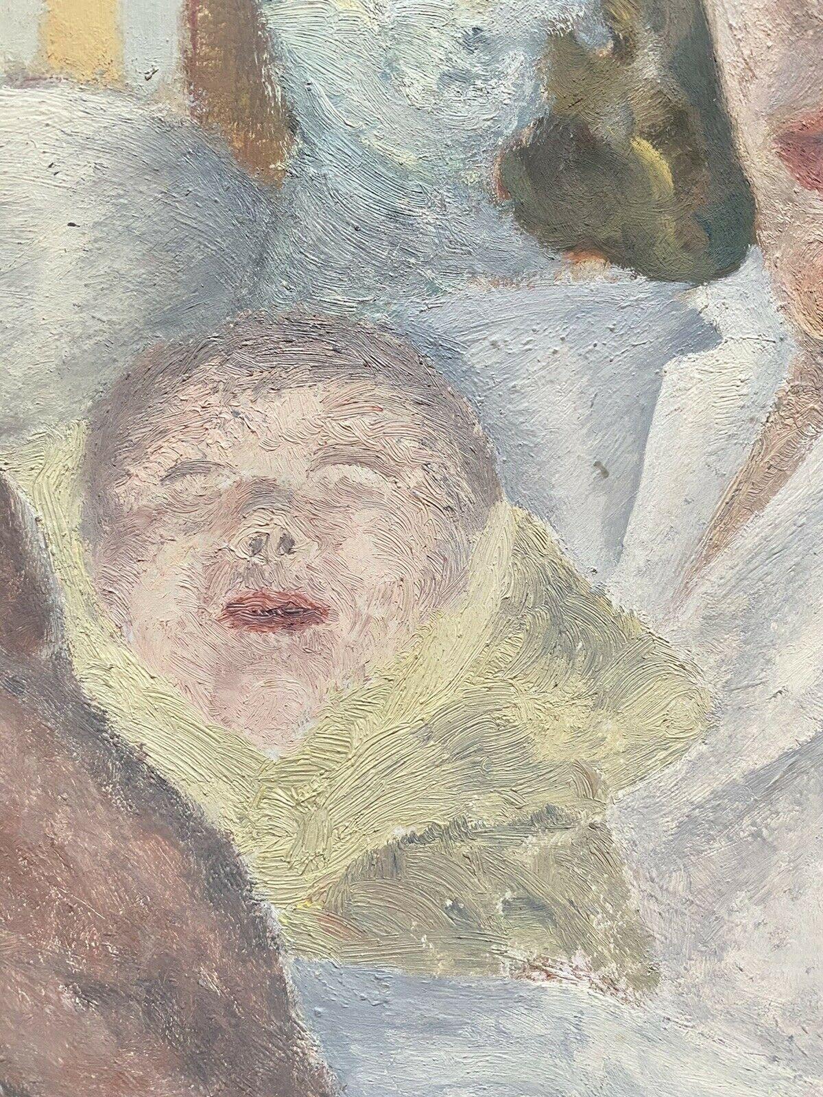 Genevieve Zondervan French Oil Painting, Mother and Child Portrait For Sale 2