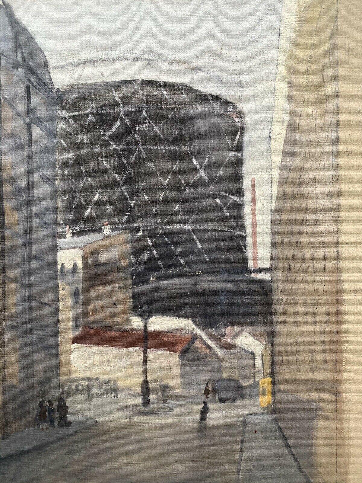 Genevieve Zondervan, French Oil Painting, Urban City View Street - Gray Landscape Painting by Unknown