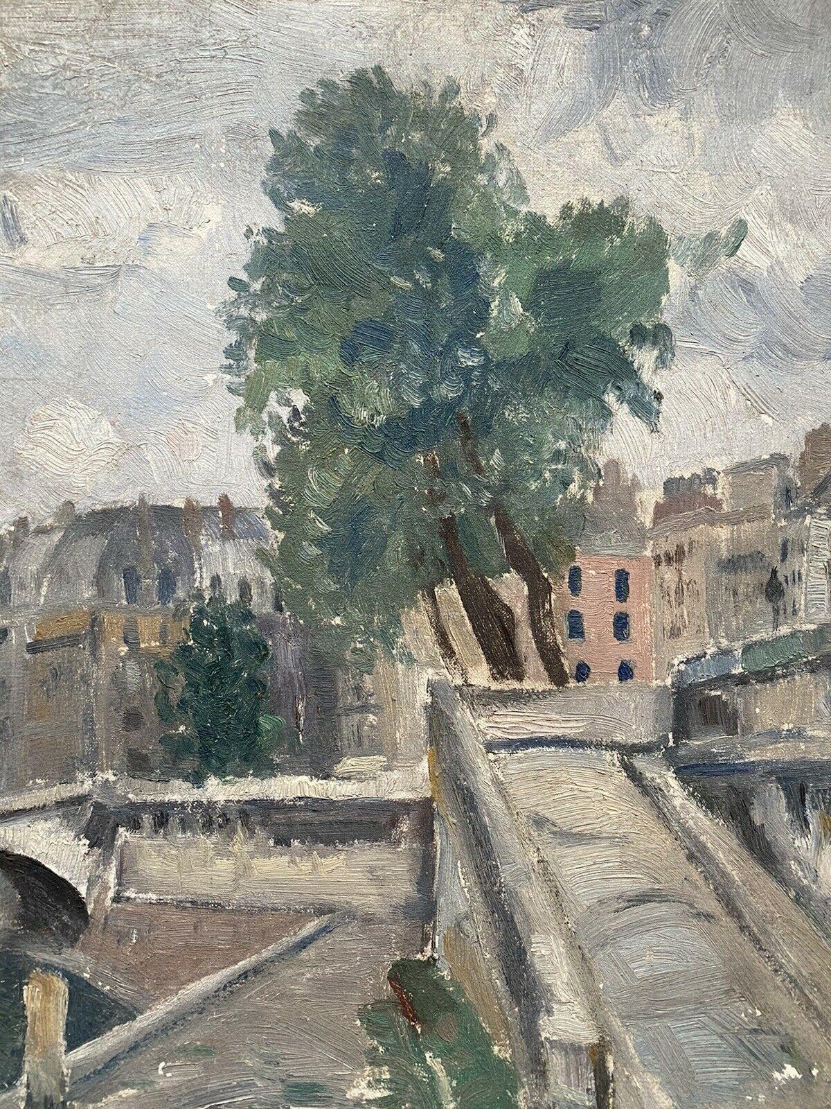 Genevieve Zondervan, French Post Impressionist Oil Painting, Paris - Gray Landscape Painting by Unknown