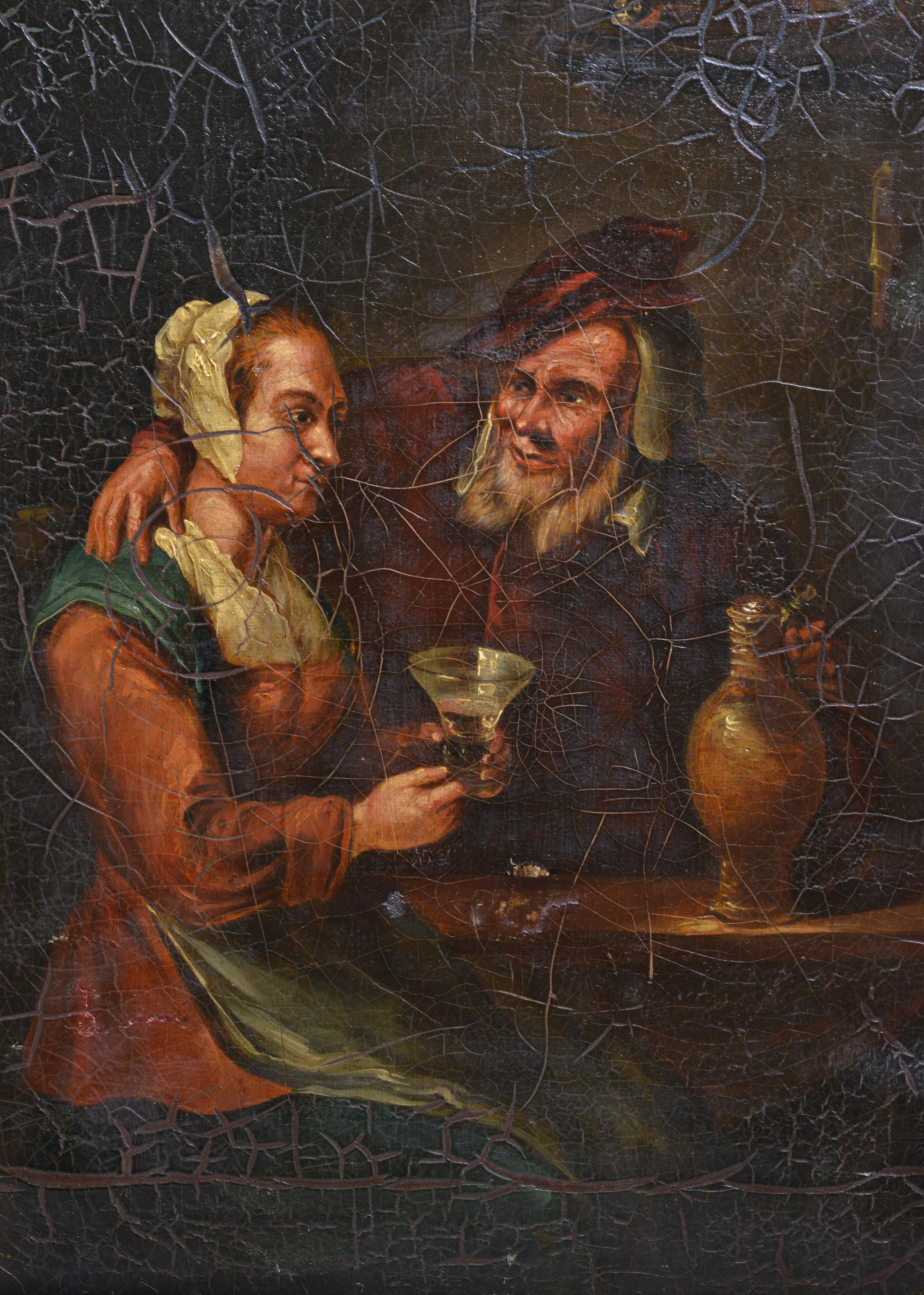 Awkward Situation Genre-Szene frühes 19. Jahrhundert Ölgemälde Alter Meister Stil Alter Meister (Realismus), Painting, von Unknown