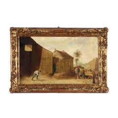 Antique Genre Scenes Oil on Canavs - Italy XVII-XVIII Century