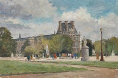 Geoffrey Burrows (1934-2023) - 1991 Oil, The Louvre