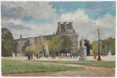 Geoffrey Burrows (1934-2023) - 1991 Oil, The Louvre