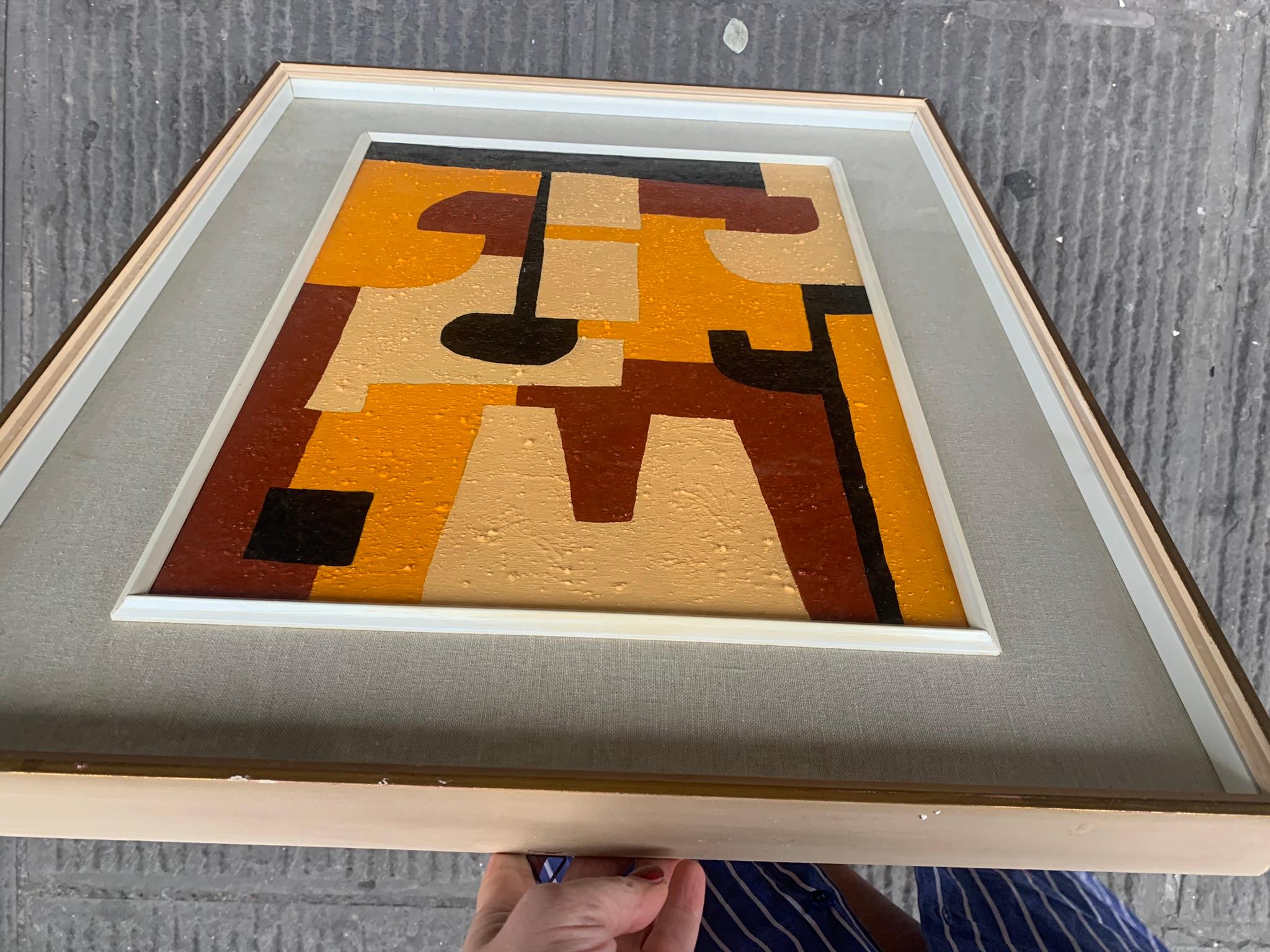 Geometric Abstract Painting. Italian School Of 1960- 1970's.  For Sale 6