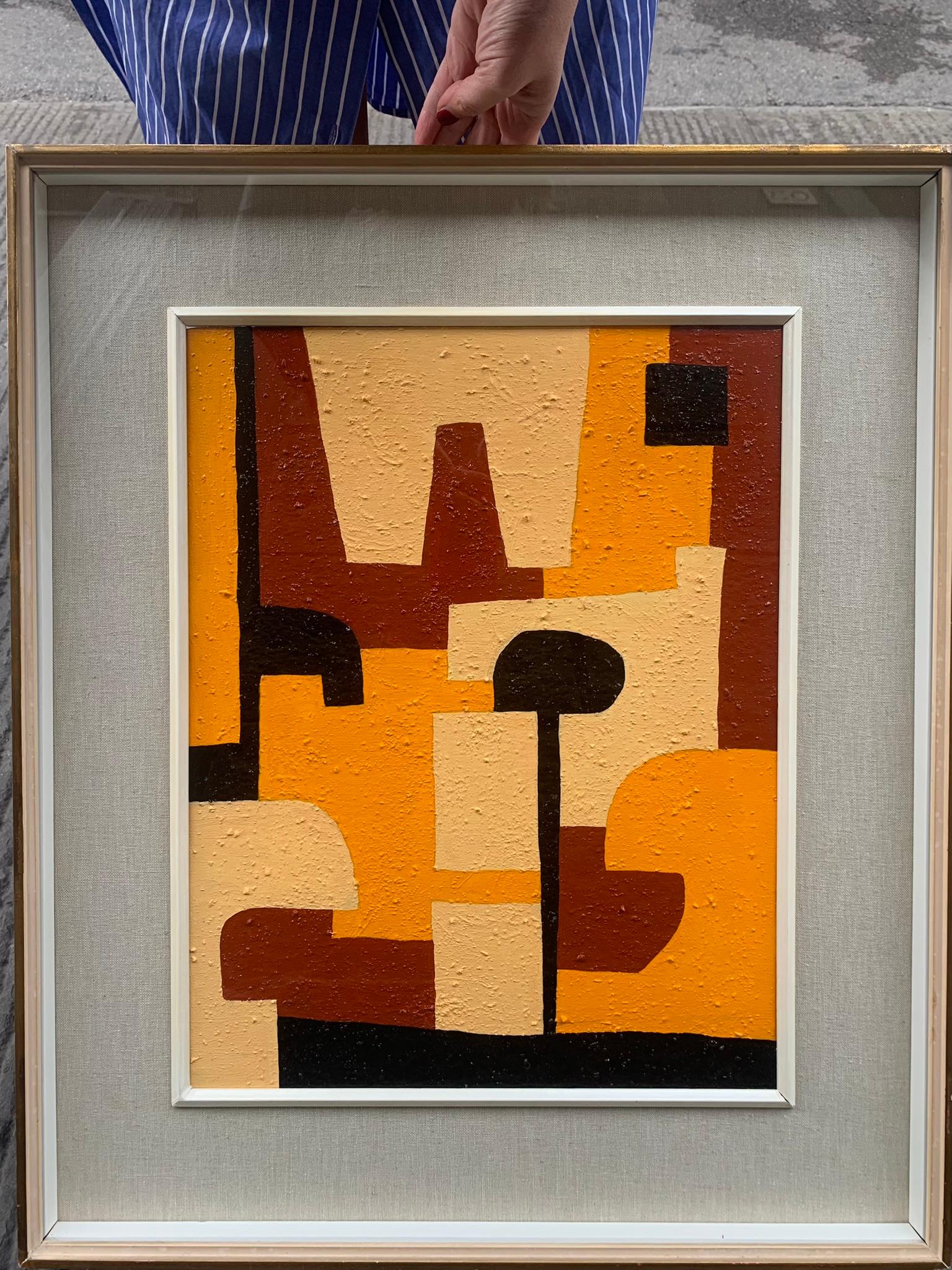 Geometric Abstract Painting. Italian School Of 1960- 1970's.  For Sale 8