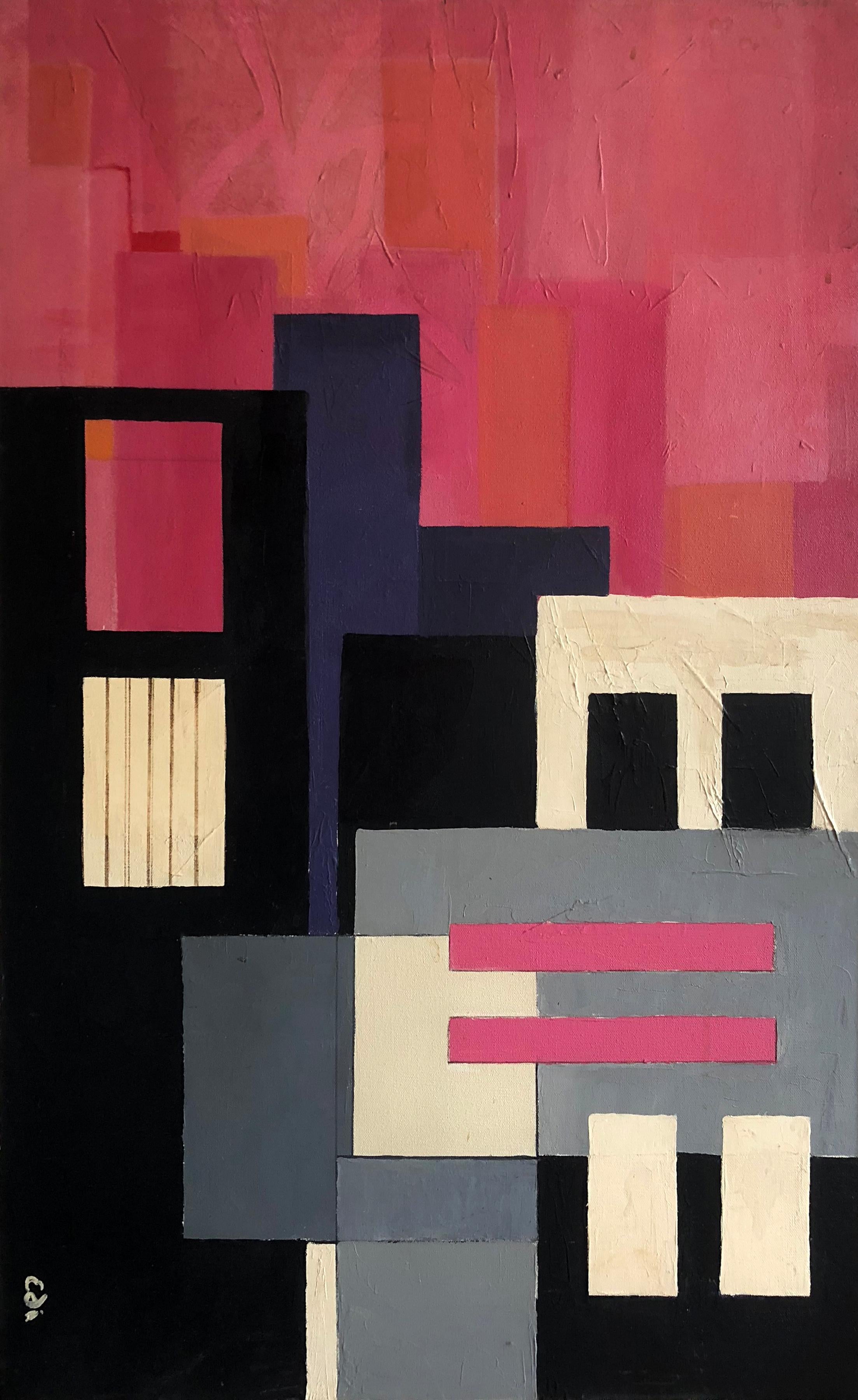 Geometric Abstract Squares - Painting by Unknown
