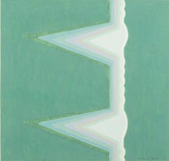 Geometric Breaking Waves, Acrylic Painting by Thomas Nathaniel Davies, 1970