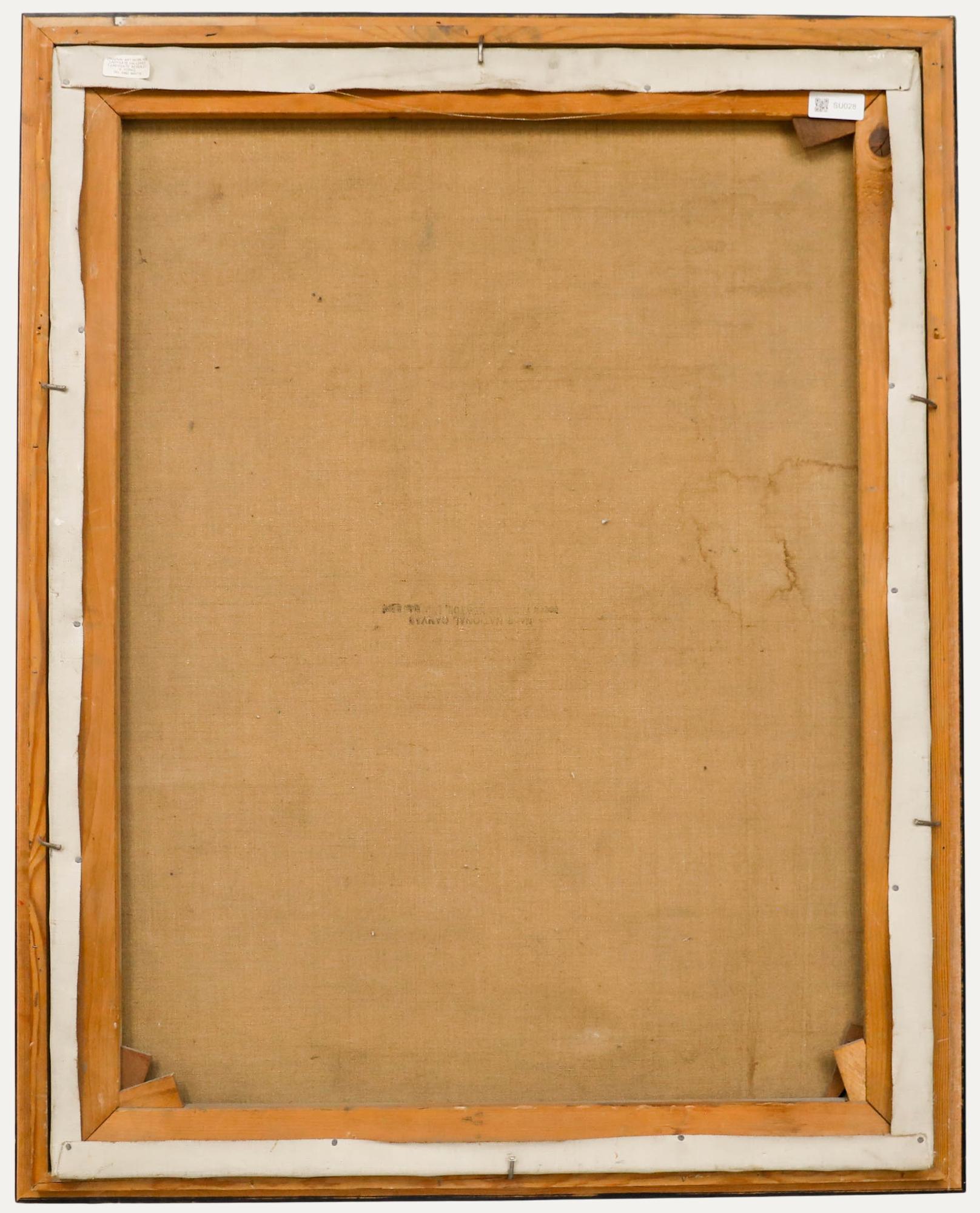 George Butler (1904-1999) - Gerahmtes Öl von 1964, Die Näherin (Braun), Figurative Painting, von Unknown