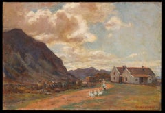 George Crossland Robinson (1858-1930) - Oil, Little Farm in the Mountains