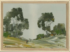 George Deakins - Signed & Framed Mid 20th Century Acrylic, Twisting Hills