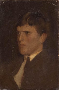 George Edmund Butler (1872-1936) - Early 20th Century Oil, A Serious Young Man
