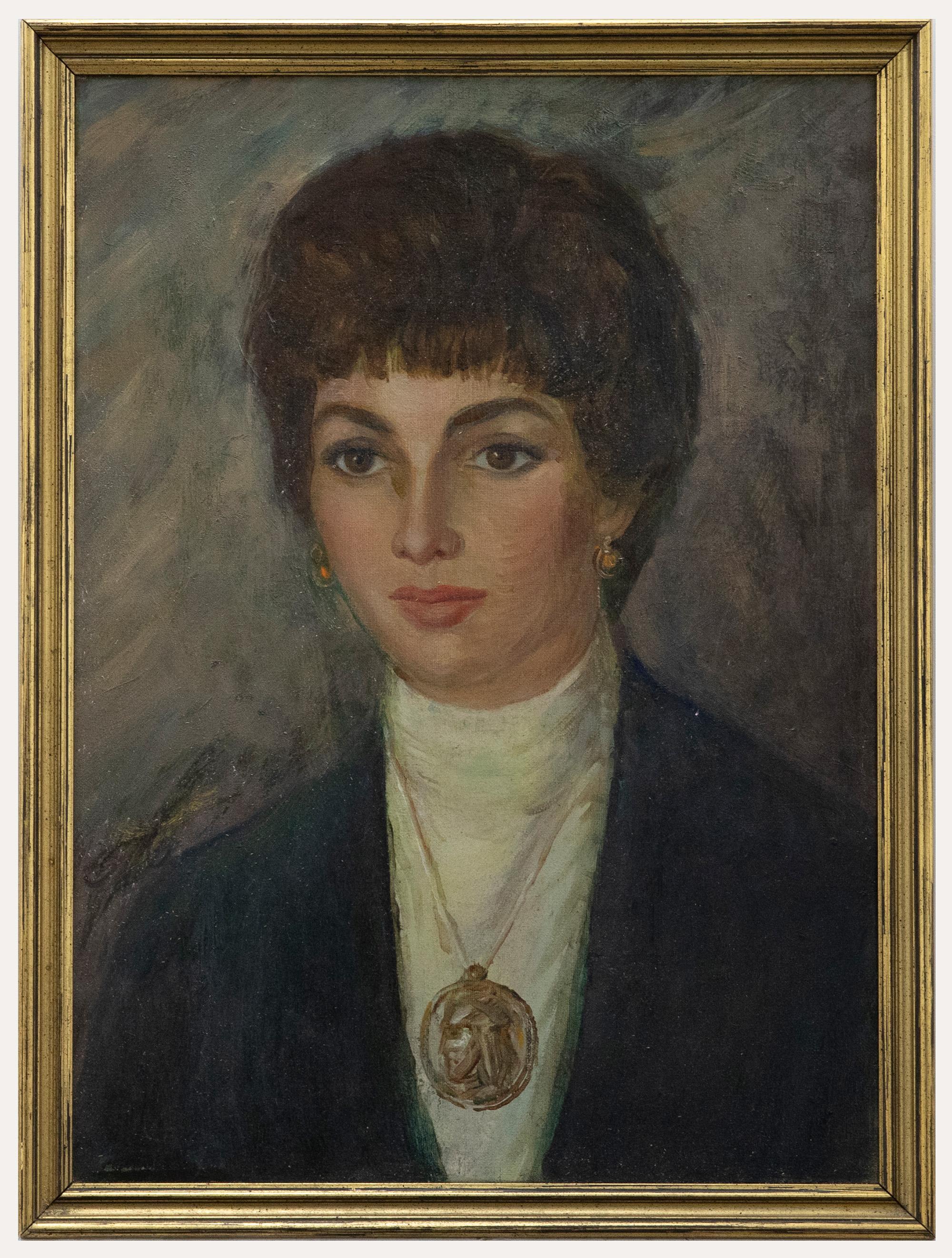 Unknown Portrait Painting - George Henry Mott (1916-1993) - c.1966 Oil, Marie