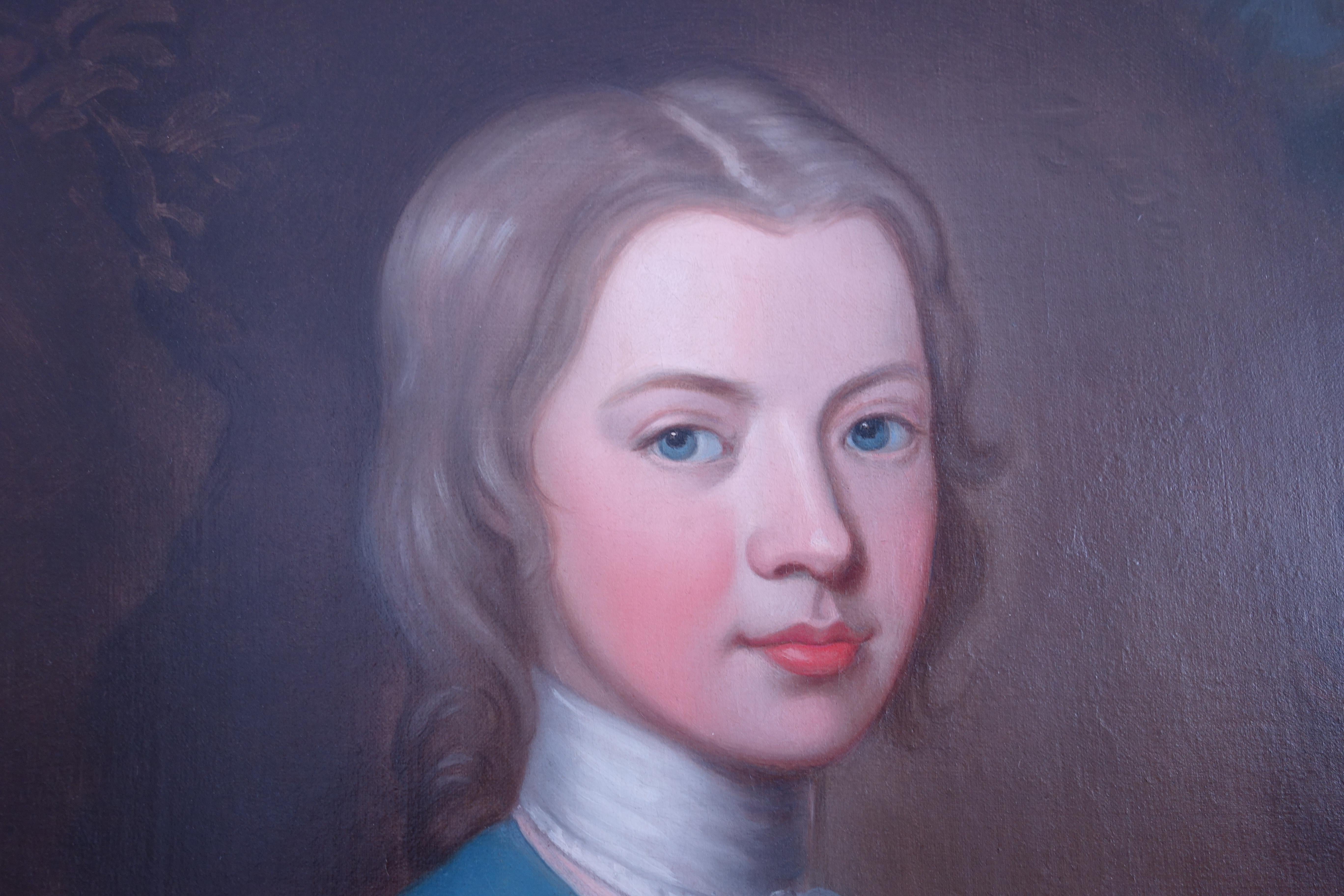 George Knapton. 18th century Portrait of John Egerton, Viscount Brackley  - Black Portrait Painting by Unknown