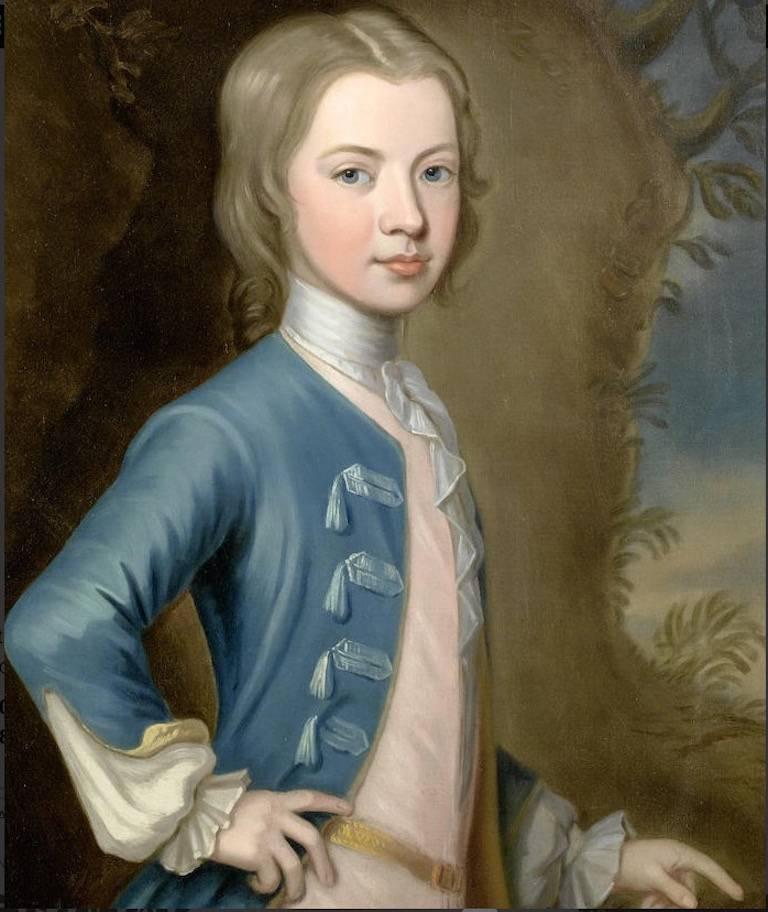 Unknown Portrait Painting - George Knapton. 18th century Portrait of John Egerton, Viscount Brackley 