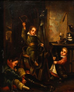 George Osterwald (1803-1884) - Framed Mid 19th Century Oil, The Tack Room
