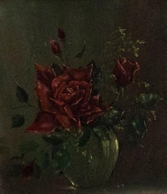 George Reekie (1911-1969) - 1953 Oil, Red Roses