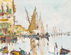 George Richard Deakins (1911-1982) - 20th Century Oil, Continental Harbour