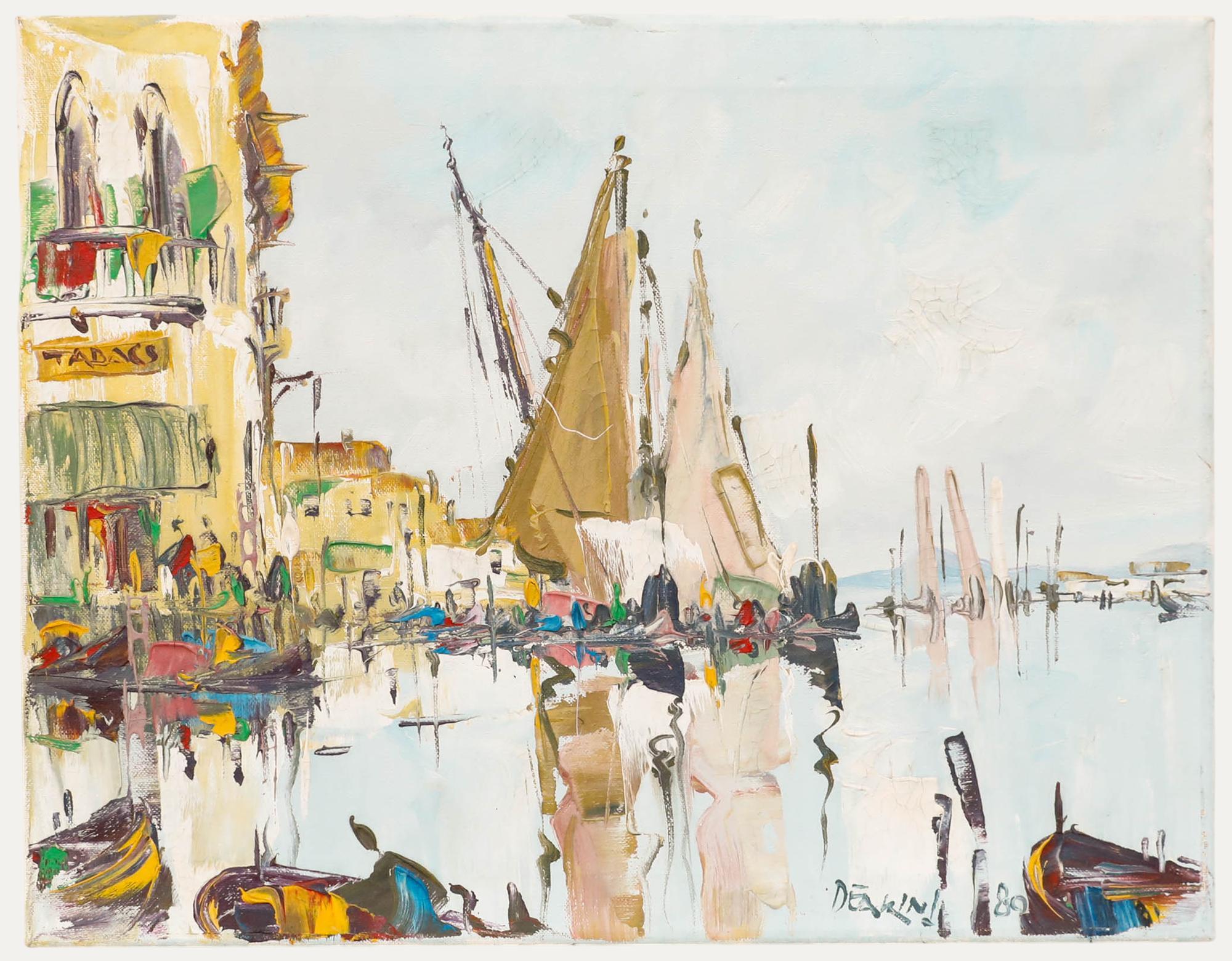 George Richard Deakins (1911-1982) - 20. Jahrhundert Öl, Kontinentalhafen